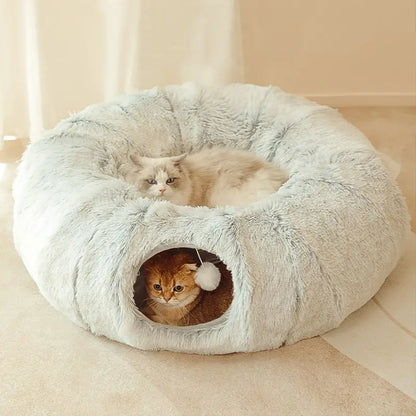 Cama-Túnel "Donut" 2 en 1 para Gatos (Interactiva)